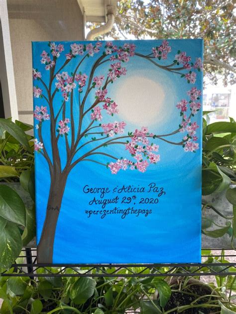This Customized Hand Painted Cherry Blossom Tree Makes The Perfect
