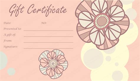 Tea Pink Flowers T Certificate Template