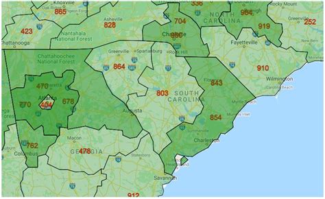 South Carolina Area Codes - All City Codes