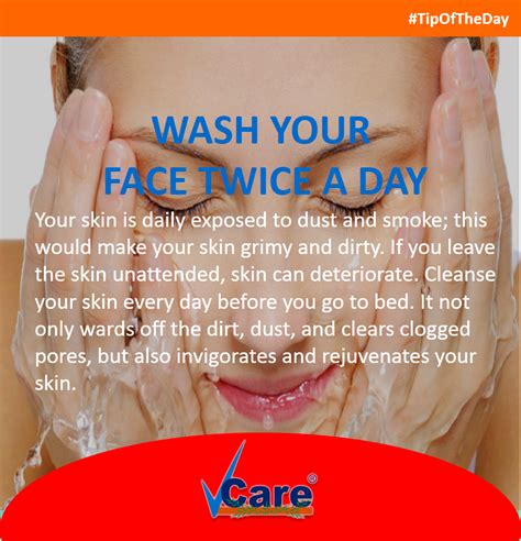 Tipoftheday Wash Your Face Twice A Day Skincare Wash Your Face