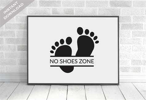 No Shoes Sign Printable Customize And Print