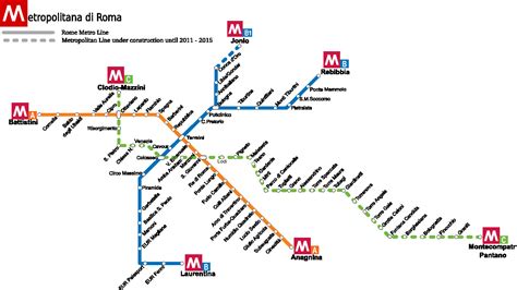 Metropolitana Di Roma Mappa Metro Roma