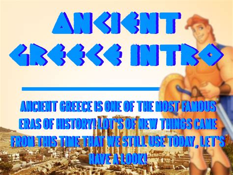Ancient Greece Introduction Teaching Resources