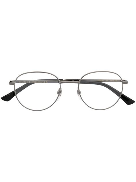 gucci eyewear striped round frame glasses farfetch