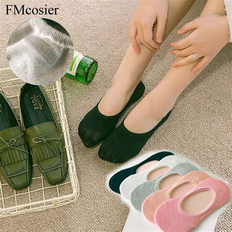 10 Pairs New Summer Cotton Invisible Women Ultra Thin Ankle No Show Low Cut Non Slip Sipper