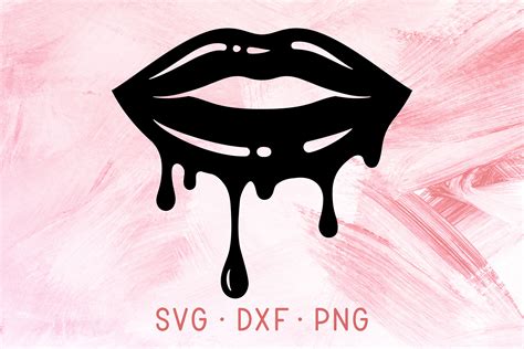 Svg dripping lips clipart black and white. Dripping Lips SVG DXF PNG Cut File For Cricut Beautiful ...