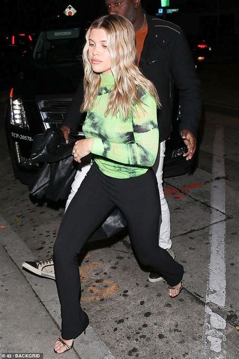 Sofia Richie Models A Lime Green Tie Dye Top As She Heads To Craigs For