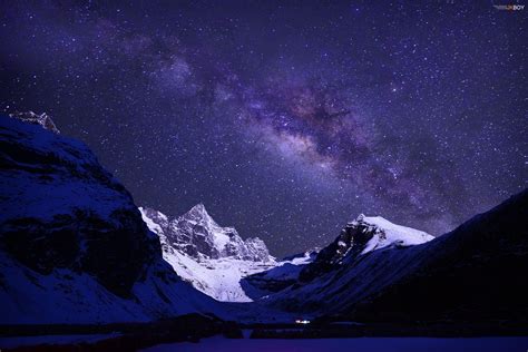 Wallpaper Id 523168 Mountains Mount Everest Nepal Galaxy Sky