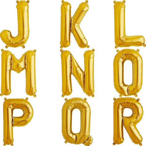 Inflated Gold 34 Inch Balloon Letters By Bubblegum Balloons