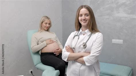 Gynecologist Preparing For An Examination Procedure For A Pregnant