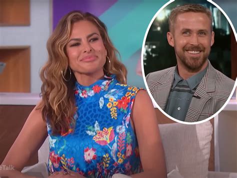 Eva Mendes Reveals Shes Wearing Ryan Goslings Ken Underwear During The Talk Appearance