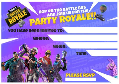 Designed by deuce tre designs. #1 invite Royale. New fortnite invites. Instant Download ...