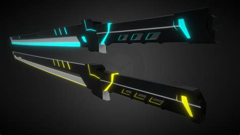 Sci Fi Katana Swords Download Free 3d Model By Rohit3dasset 446d1ca