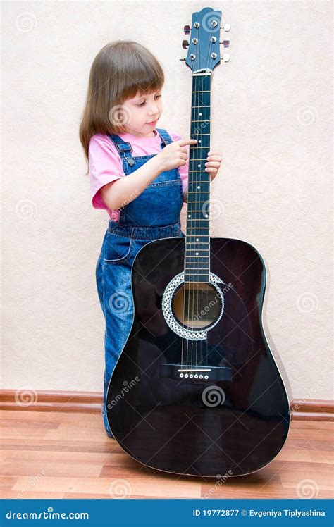 Baby Play On Guitar Stock Image Image Of Happy Childhood 19772877