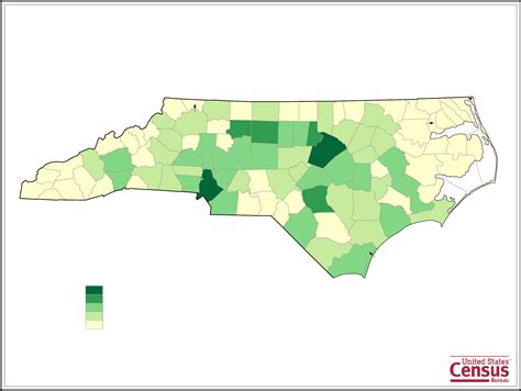 North Carolina County Population Map Free Download