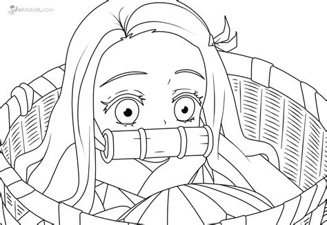 Nezuko Coloring Pages Printable