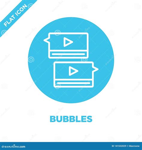 Bubbles Icon Vector Thin Line Bubbles Outline Icon Vector Illustration