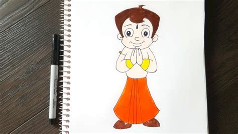 How To Draw Chota Bheemchota Bheem Cartoon Sketchchildren Simple
