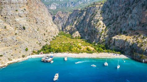 Butterfly Valley Turkish Kelebekler Vadisi In Oludeniz Stock Photo