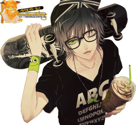 Skateboard Anime Boy Render By Colored At Desing On Deviantart