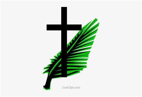 Cross And Palm Branches Royalty Free Vector Clip Art Palm Sunday Palms