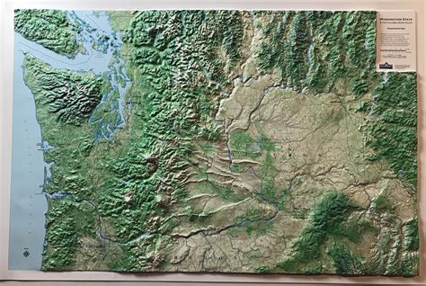 3d Washington State Map Summit Maps Relief Map Washington State