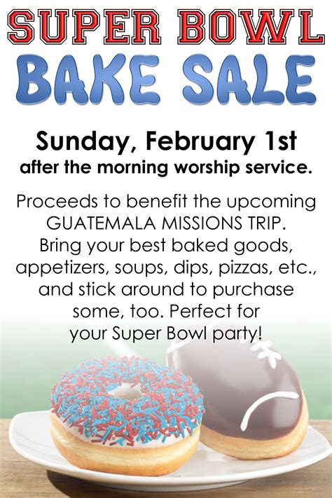 Superbowl Bake Sale To Benefit North Parks Missions Trip To Guatemala