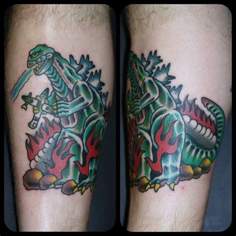 S S Old Style Godzilla Tattoo Design Godzilla My Xxx Hot Girl