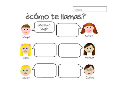 Cómo Te Llamas Cuál Es Tu Nombre Quien Es Teaching Resources