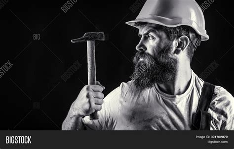 Bearded Man Worker Image And Photo Free Trial Bigstock
