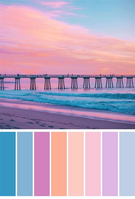 Sunset Color Palette Beach Color Palettes Color Palette Pink