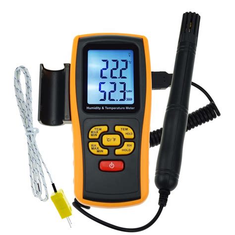 Lcd Digital Humidity And Temperature Meter Gauge W Type K Thermocouple