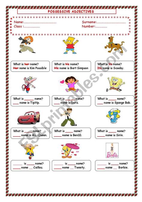 whats his her name worksheet images and photos finder