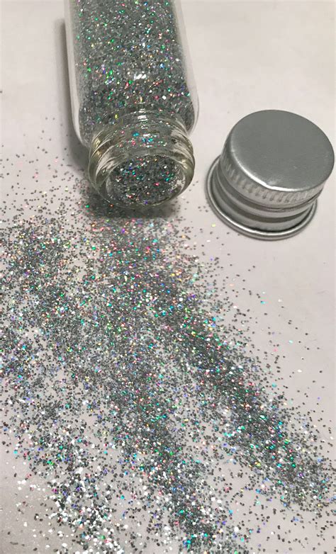 New Ultra Fine Holographic Glitter Silver Nail Art Craft