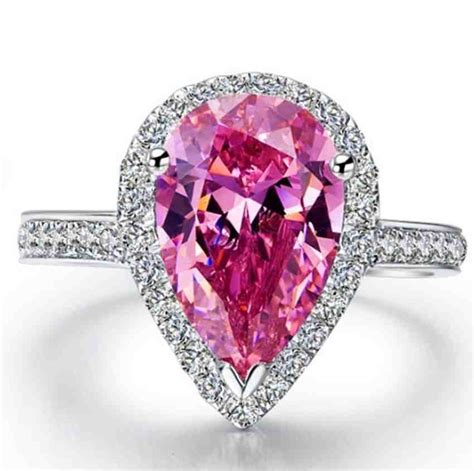Natural Pink Diamond Engagement Rings Wedding And Bridal Inspiration