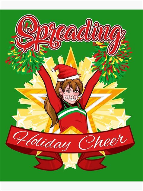 Spreading Holiday Cheer Cheerleading Christmas Art Print For Sale By Jaygo Redbubble