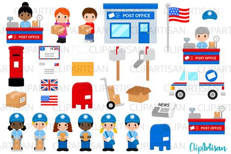 Post Office Clip Art Mail Carrier Grafik Von Clipartisan · Creative