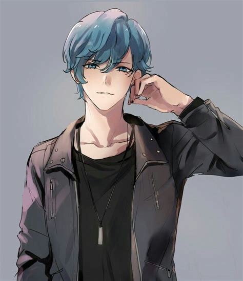 We may not see blue hair a lot in real life, but there are plenty of blue haired anime boys in this world! v jihyun | Blue hair anime boy, Mystic messenger, Anime ...