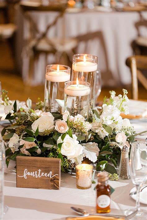 Rustic Elegant Wedding Reception Decor White Blush Pink Ivory And
