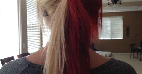 Half Blonde And Half Red Hair Hair Ideas Pinterest Red Hair
