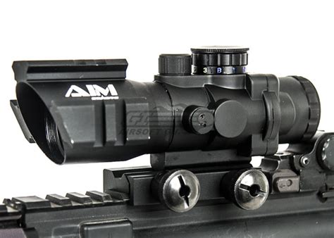 Aim Sports 4x32 Tri Illuminated Scope W Tri Rail And Mount