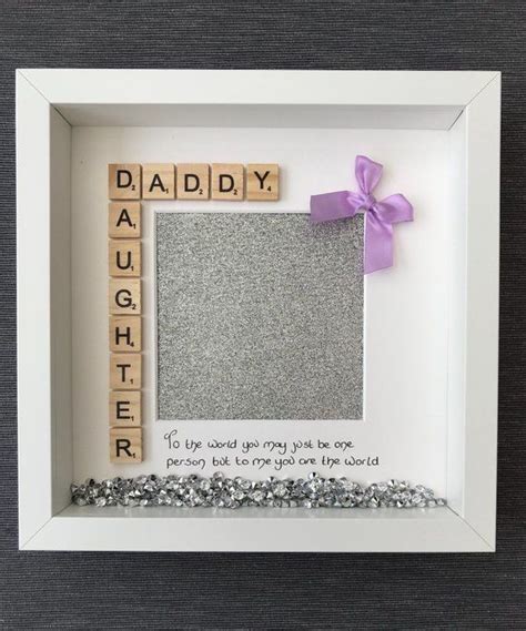 Daddy Daughter Photo Frame Fathers Day T Birthday Etsy Diy