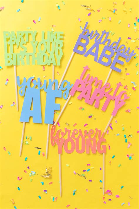 Turn over so the words are backwards. Printable Cake Toppers for Birthdays (+ Free SVG Templates!)