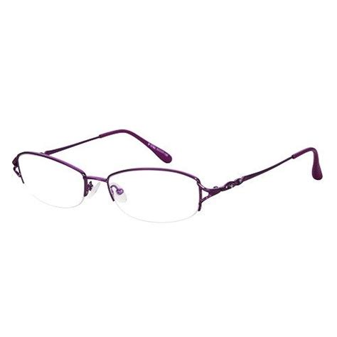 Ebe Bifocal Women Violet Shield Half Rim Regular Hinge Eyewear Reading Glasses Glasses