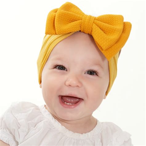 Nylon Baby Headband BIG Bow Baby Girl Headbands Large Bow Etsy