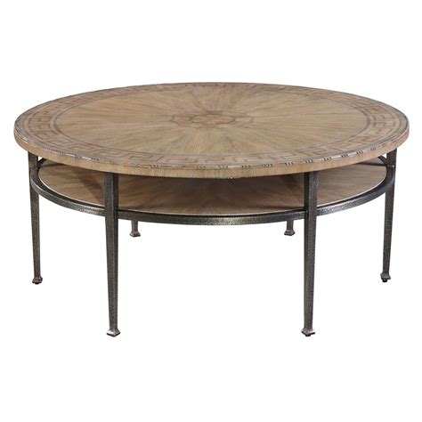 44 w x 20 d x 18 h nesting tables (2): Francis Rustic Lodge Round Iron Round Coffee Table | Kathy ...