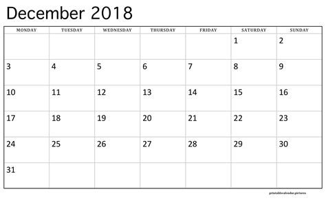 Blank December Calendar Printable Calendar Templates
