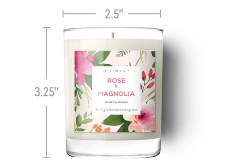 Popular Candle Container Label Sizes