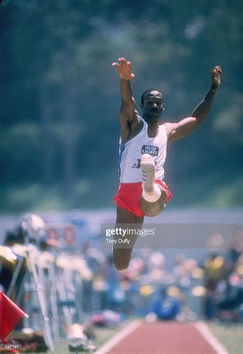 Larry Myricks Competes In The Long Jump Mandatory Credit Tony