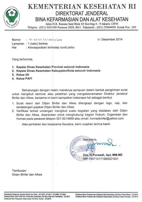 Bentuk official atau surat resmi ini kerap kali digunakan oleh lembaga birokrasi sebagai penyusunan surat dinas. Contoh Surat Berperihal - Siti